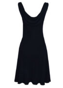 JONES STUDIO BLACK WITH PERFORATED STONED BUST & BACK CAPE DRESS