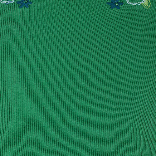 CHEROKEE GREEN TANK TOP WITH WHITE/YELLOW/BLUE EMBRIODERY NECKLINE - Image 7