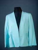 KASPER BERMUDA SEA GLASS OPEN LONGSLEEVE JACKET WITH WRIST SLITS AND POCKET