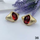 JPG13EGOLD ANTIC WITH RED EYE EARRING