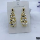 jpg12E GOLD AND SILVER SCALLOP RINGS DROP EAR RING
