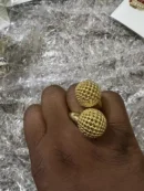jpg24RB GOLD MESH BALL S RING SIZE 8 AND 9