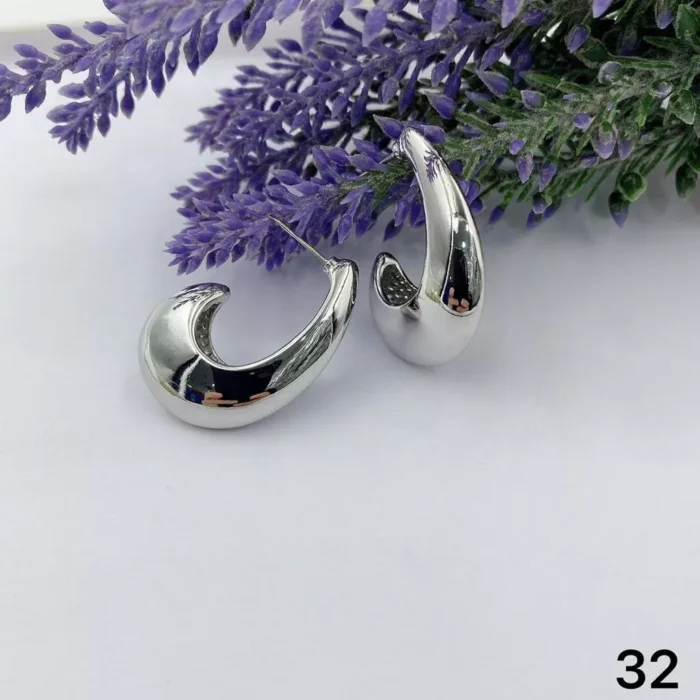 VIENNOIS SILVER HOOK SHAPE EARRING