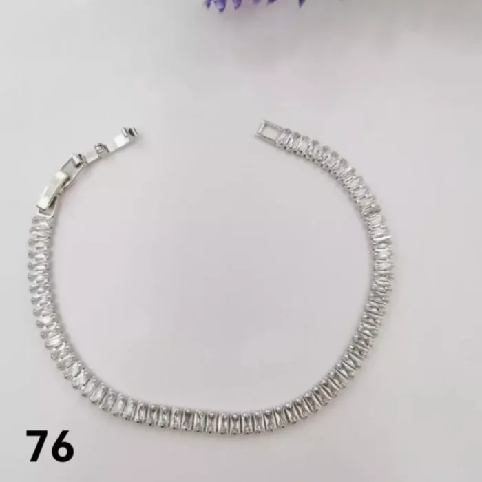 VIENNOIS SILVER WITH ENCASED CRYSTAL GLASS BRACELET