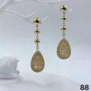 jpg93E GOLD OVAL BASKET DROP EARRING