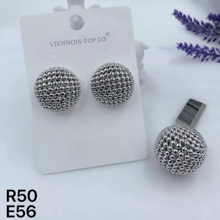VIENNOIS SILVER MESH BALL RING