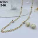 jpg99 GOLD CHAIN WITH CREAM PUMPKIN AND OVAL DETAIL