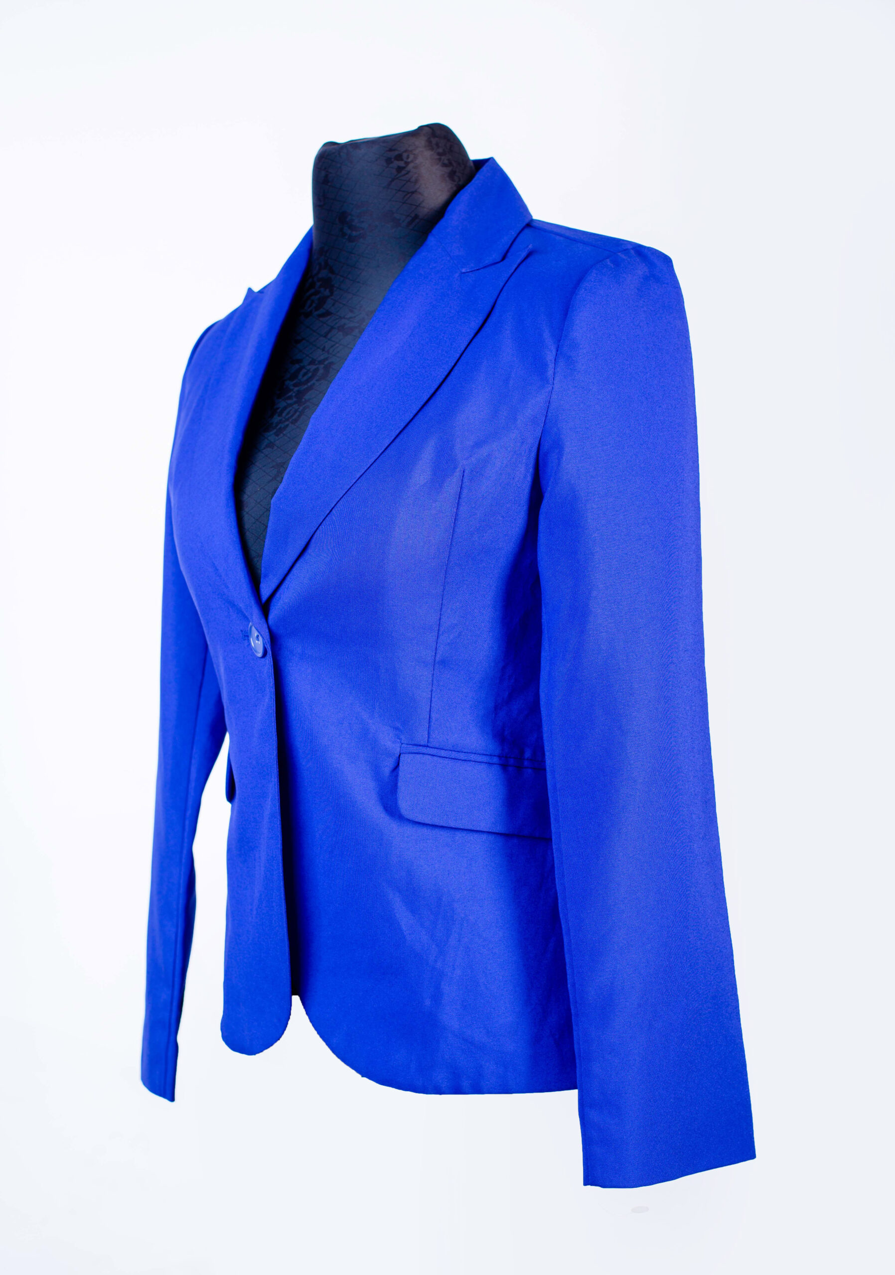 NEW YORK AND CO BLUE ONE BOTTON WITH FALSE POCKET AND BACK SLIT JACKET - Image 3