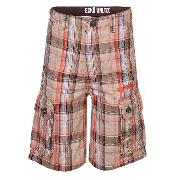 ECKO UNLTD MULTICOLOR CHECK CARGO BOYS KNICKER