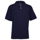 BASIC EDITION NAVY BLUE COTTON T-SHIRT WITH COLLAR