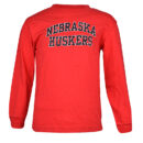 ADIDAS RED NEBRASKA HUSKERS BOYS COTTON T-SHIRT