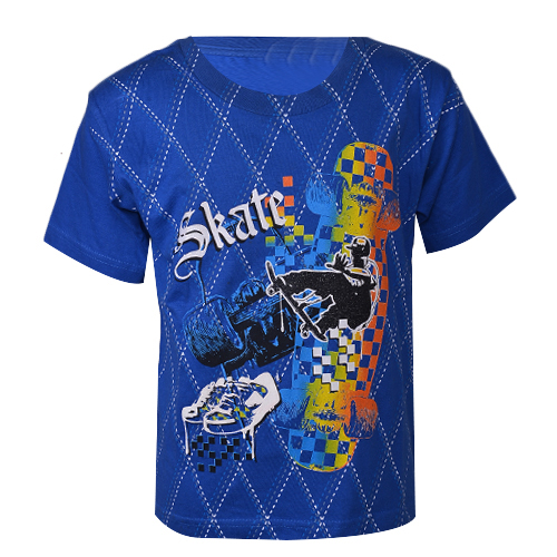 CYGRUS BLUE SHORTSLEEVE COTTON T-SHIRT