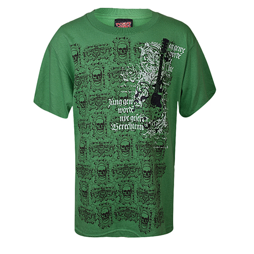 POINT ZERO LIGHT GREEN COTTON SHORTSLEEVE T-SHIRT