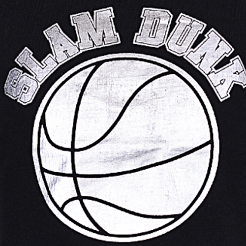 METAL GENERATION BLACK T-SHIRT WITH EMBOSSED SILVER SLAM DUNK - Image 4