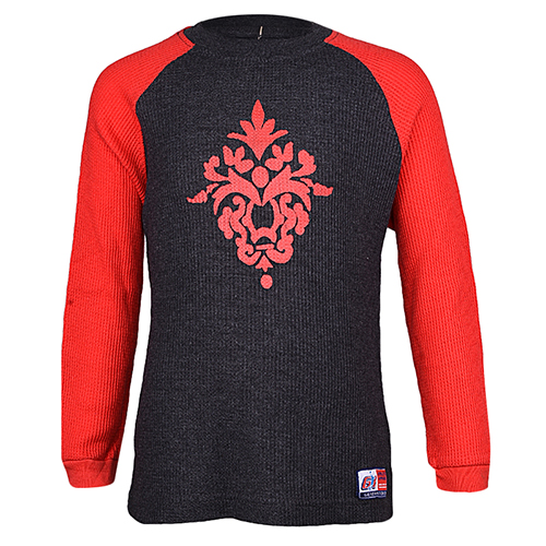 GENERATION 1 BLACK/RED RIBBED LONGSLEEVE T-SHIRT