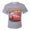 DISNEY GREY BOYS T-SHIRT WITH CAR  MCQUEEN GLOSS FRONT