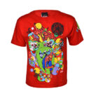 MARVEL RED BOYS COTTON  T-SHIRT  WITH MARVEL CHARACTERS
