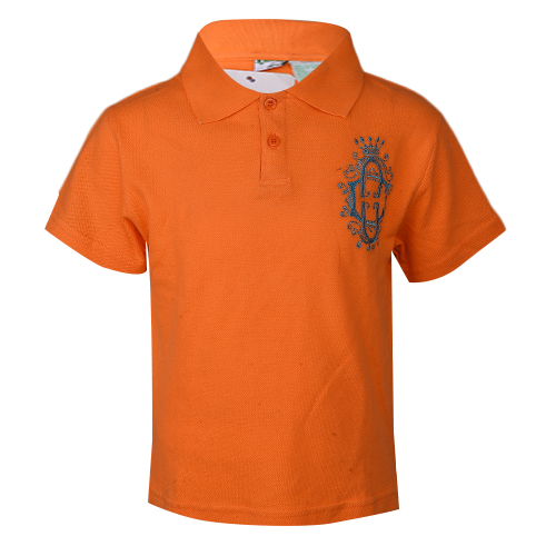 CHAMS ORANGE BOYS SHORTSLEEVE COTTON T-SHIRT